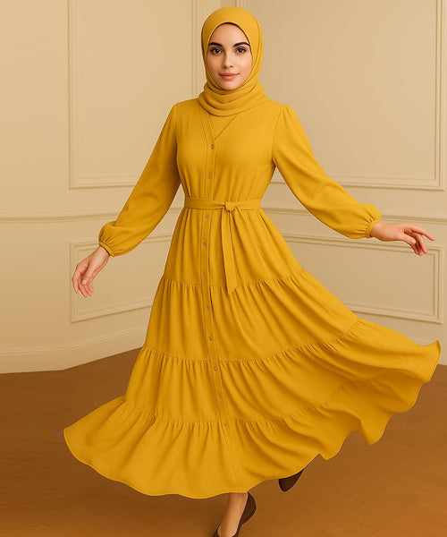 3 Layer Front open Deep Crimson Red