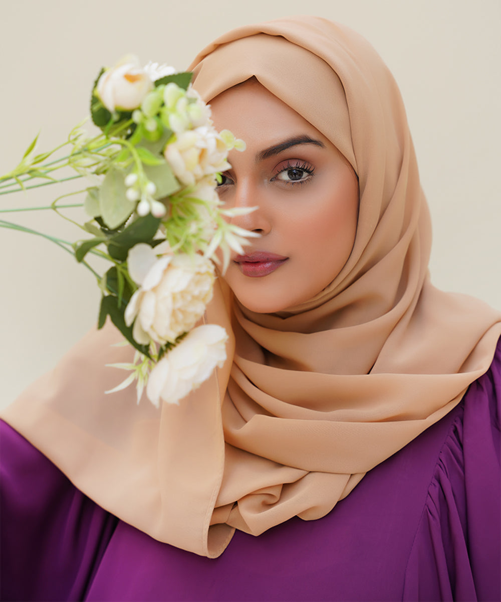 A Cut Elegant Abaya Purple Shade Neutral & Versatile With Hijab