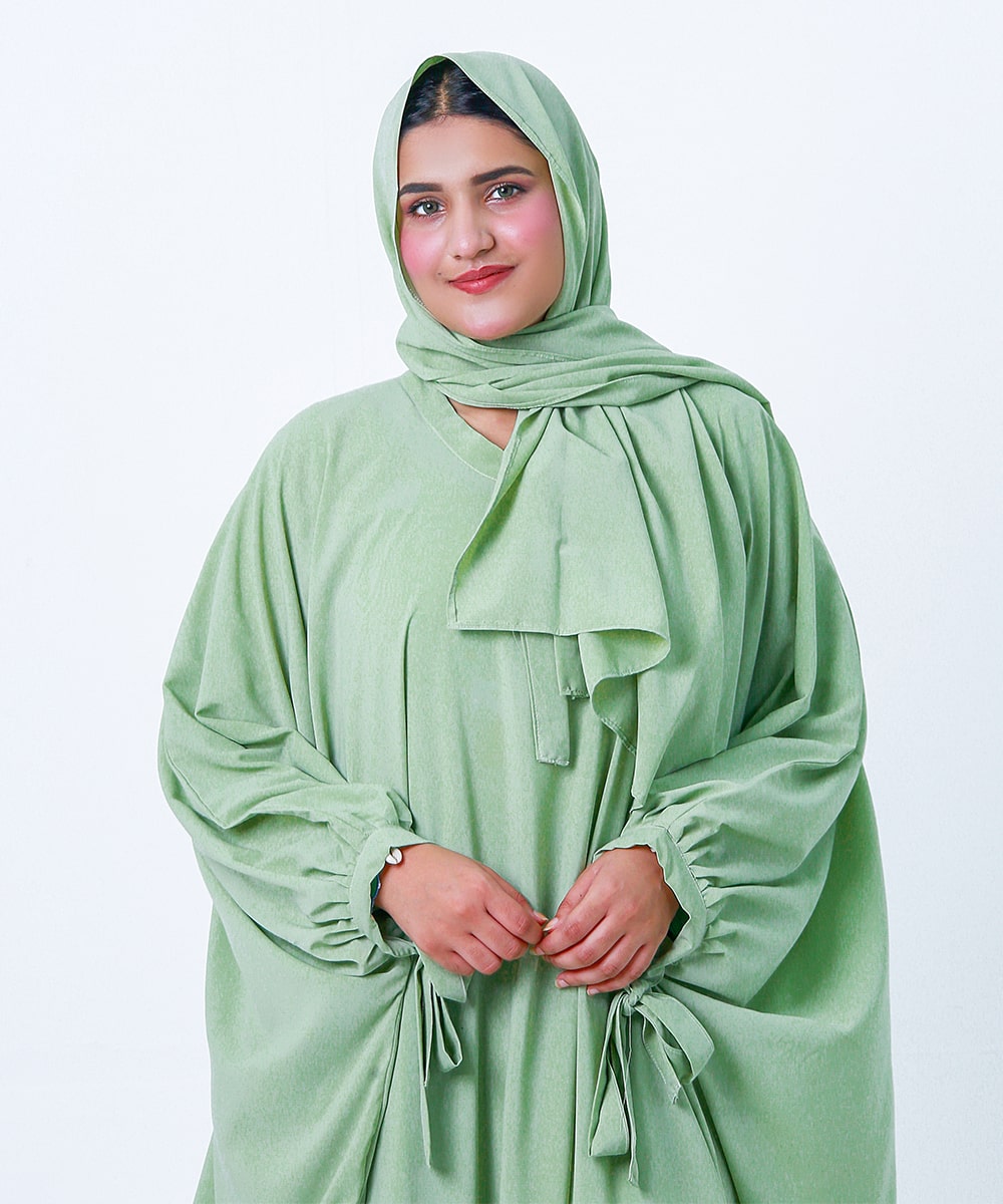 Butterfly Abaya Pista Green
