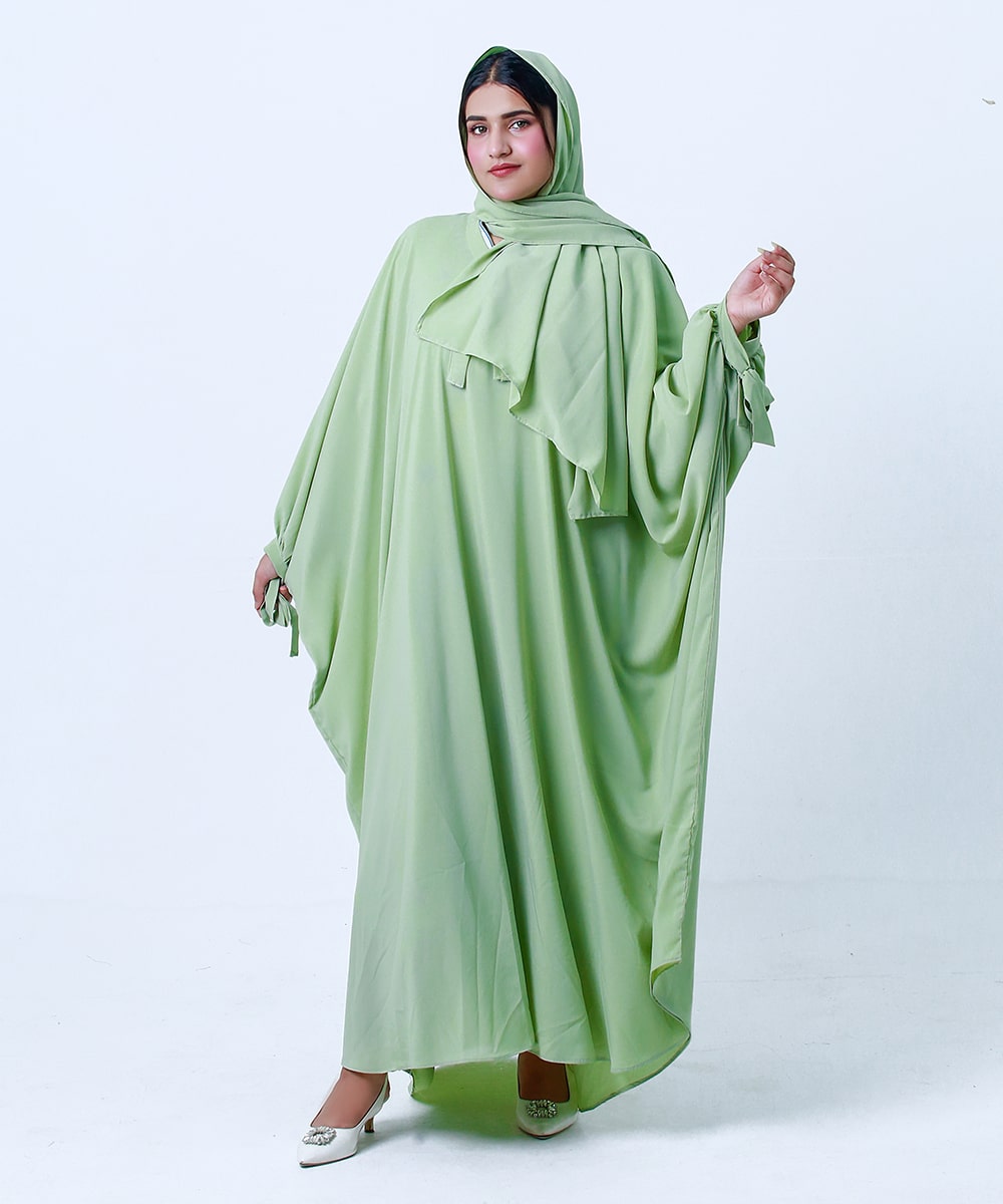 Butterfly Abaya Pista Green