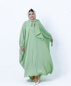 Butterfly Abaya Pista Green