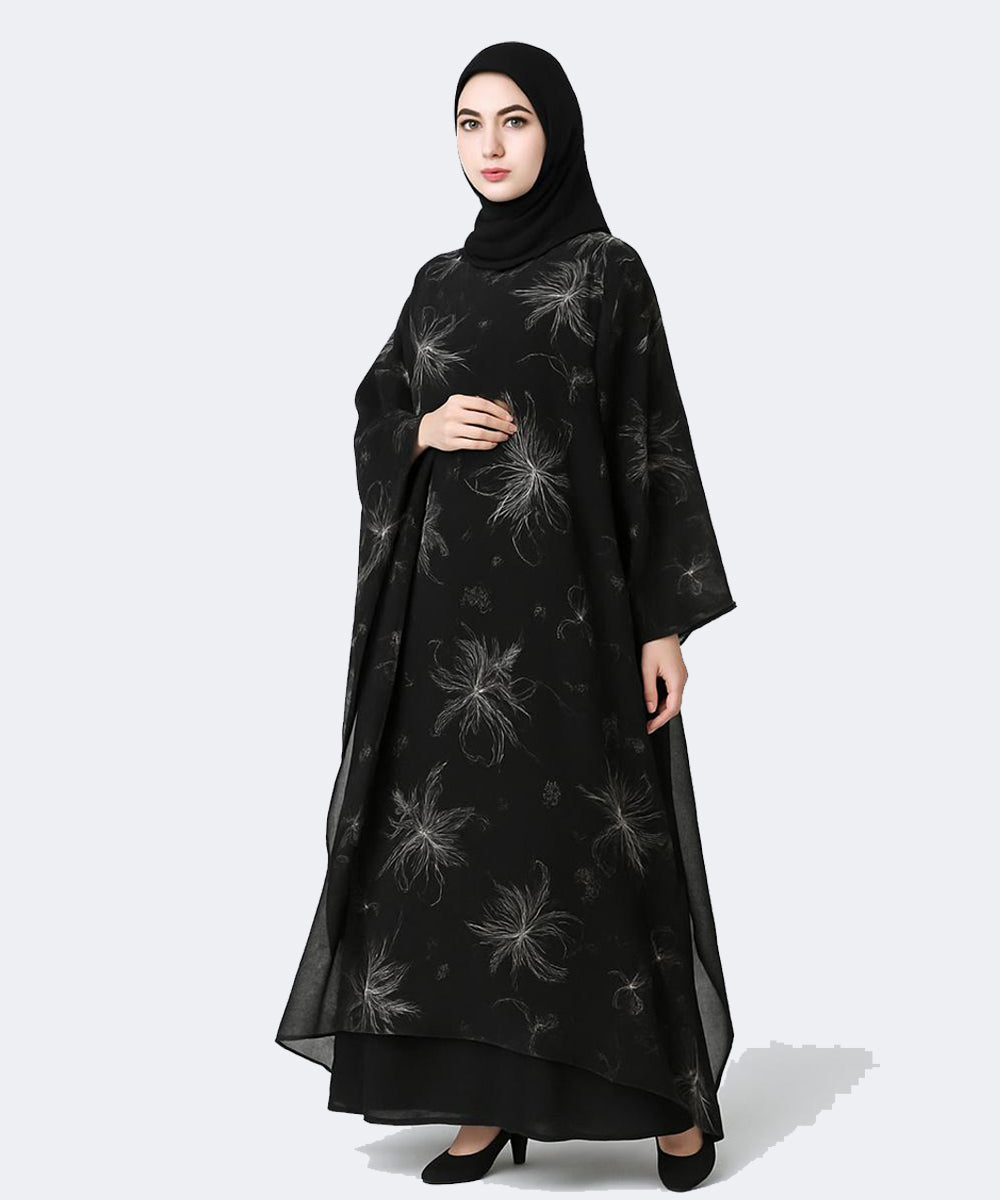 Double Layer Butterfly Style 3 Piece Black