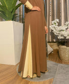 Elegant Double Tone Deep Teal Abaya With Hijab