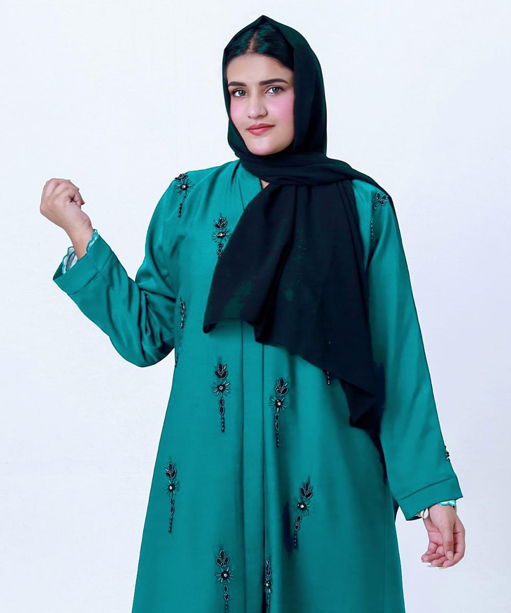 Embroidered Abaya Green