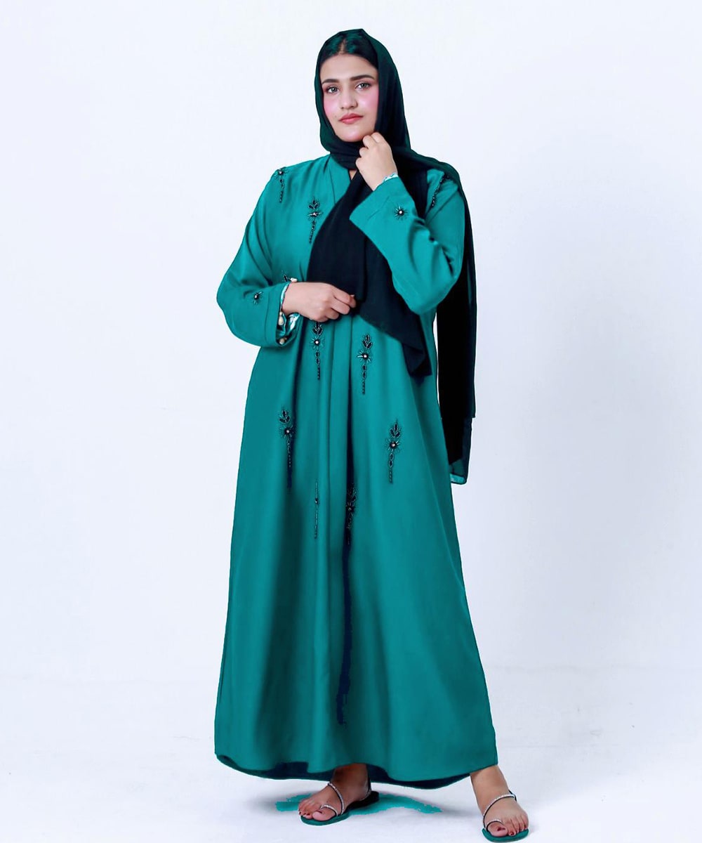 Embroidered Abaya Green