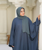 Flowy Farshi Cut Abaya Zinc With Hijab