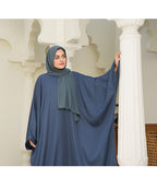 Flowy Farshi Cut Abaya Zinc With Hijab