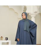 Flowy Farshi Cut Abaya Zinc With Hijab