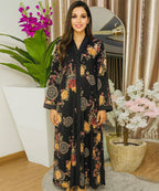 Front Open Abaya Black Original Base Not Maroon