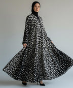 Front Open Full-length Abaya with Elegant Flare Abaya