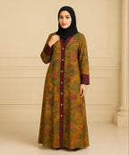 Front Open Printed Abaya