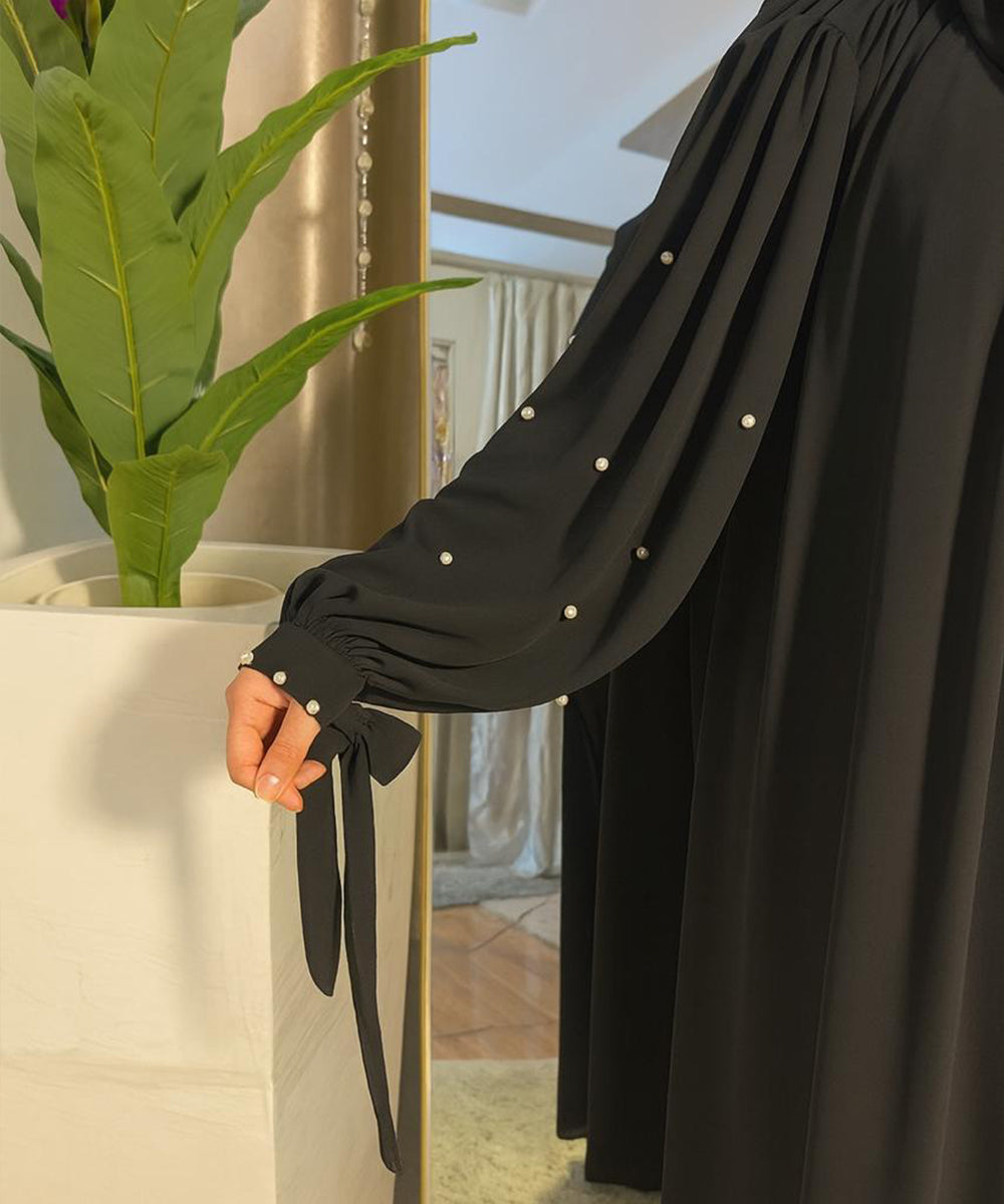 Noor Pearl Abaya Black with Stoler & Niqab