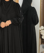 Noor Pearl Abaya Black with Stoler & Niqab