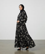 Premium Soft Fabric, Flowy, Comfortable & Breathable Button Front Open Abaya