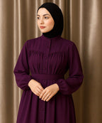 Plated Abaya with Stoller Deep Purple