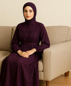 Plated Abaya with Stoller Deep Purple