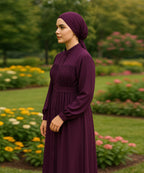Plated Abaya with Stoller Deep Purple