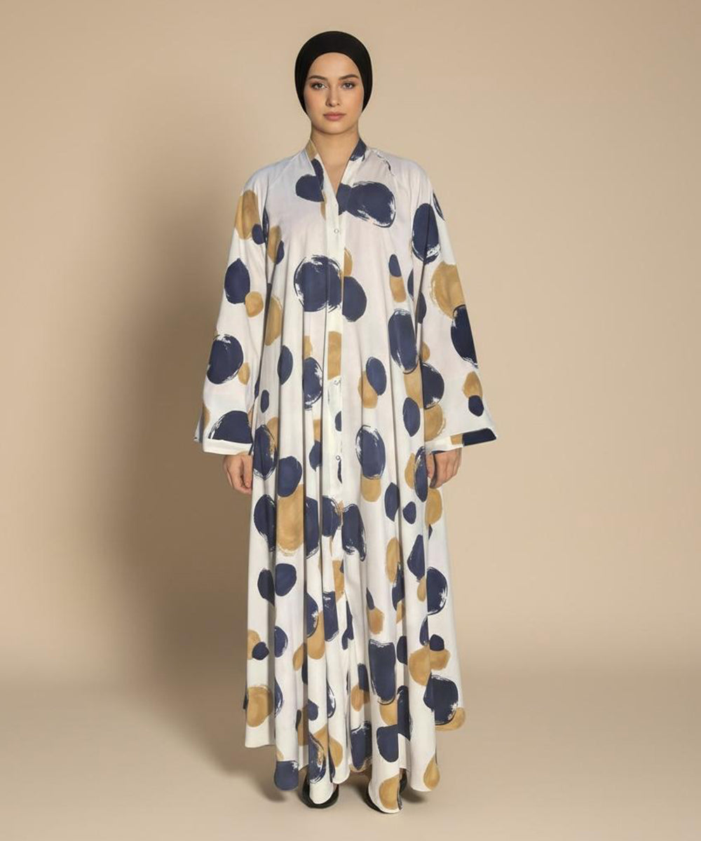 Premium Flare Abaya with Front Buttons Design