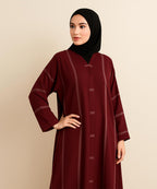 Simple Abaya Deep Maroon