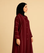 Simple Abaya Deep Maroon