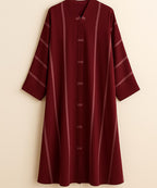 Simple Abaya Deep Maroon
