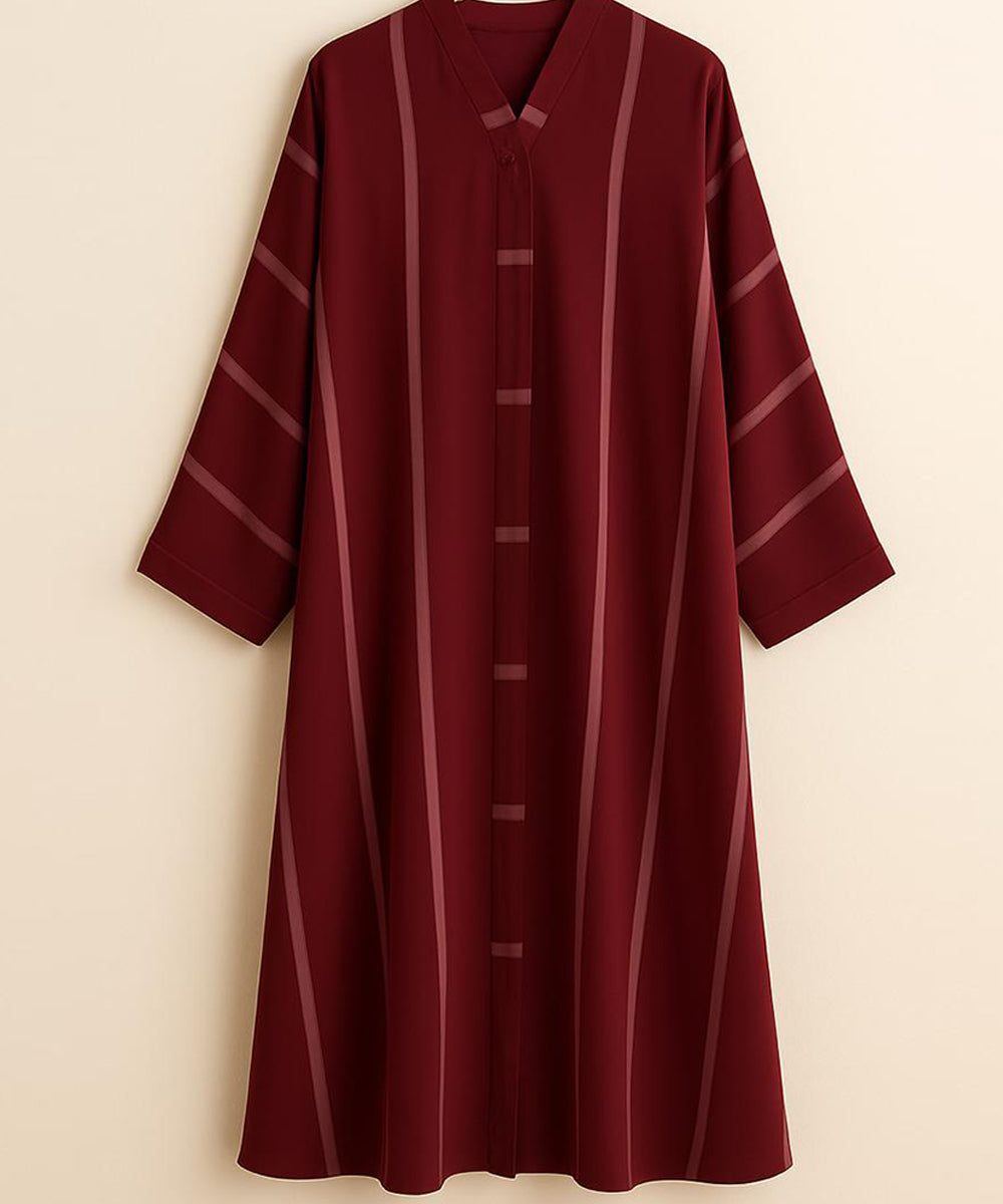 Simple Abaya Deep Maroon