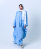 Butterfly Style ABAYA With Stoler Sky Blue