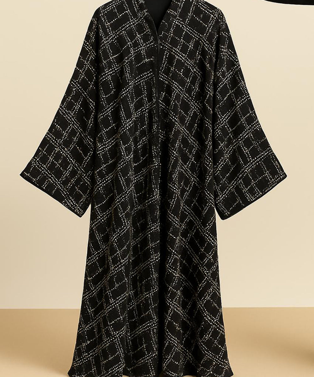 Umbrella Style Black Base with White Dotted Geometric Print