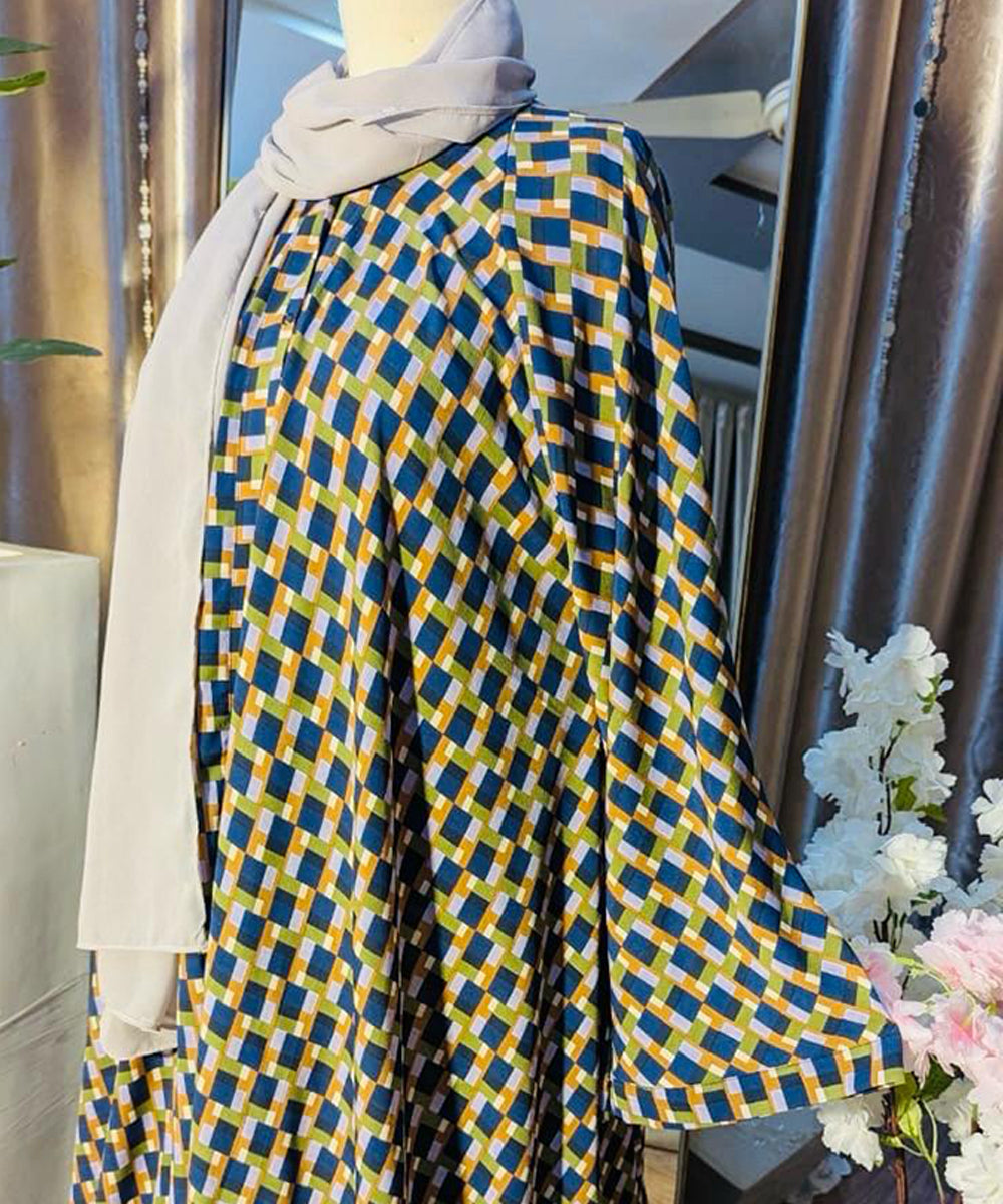 Umbrella Style Mustard, Olive Green, Navy & Lilac Blend