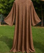 Umbrella Style Satin Finish Brown with Dotted Pattern