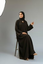 Elegant Black Front Open Abaya